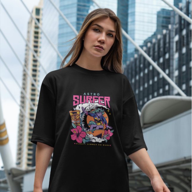 Camiseta Surfe de alienígena (Criador carregado)