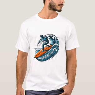 Camiseta Surfe de laranja
