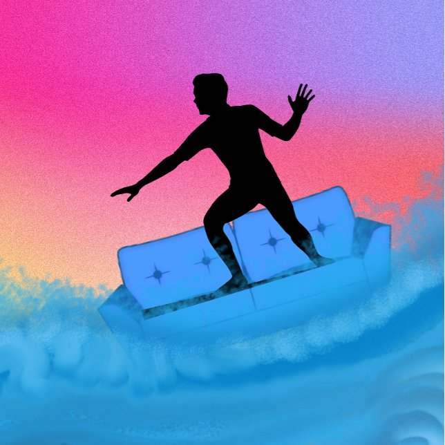 Camiseta Surfe de sofá (Criador carregado)