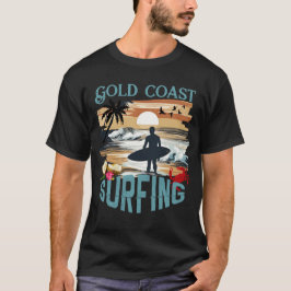 Camiseta Surfe de surfe na praia em design Wave