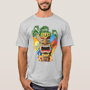 Camiseta Surfe de Tiki Havaiano