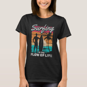 Camiseta Surfe É O Fluxo De Água Sobrevivente Água Sur