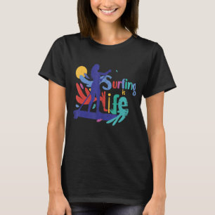 Camiseta Surfe é Surfe de Mulher da Vida