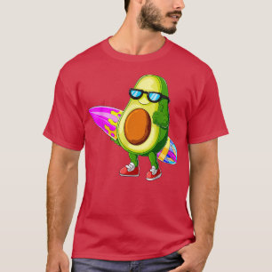 Camiseta Surfe engraçado e abacate Lover