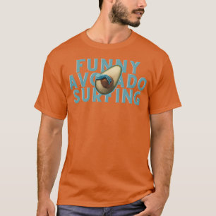 Camiseta surfe engraçado em abacate 63