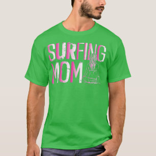 Camiseta Surfe Engraçado Mãe Praia Surf de Férias de Verão