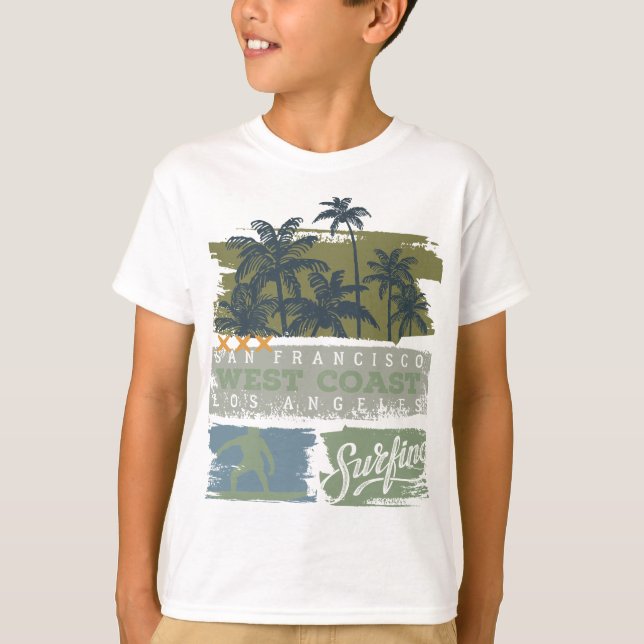 Camiseta Surfe na Costa Oeste da Califórnia (Frente)