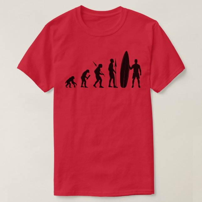 Camiseta Surfe na Evolução do Surfer (Frente do Design)