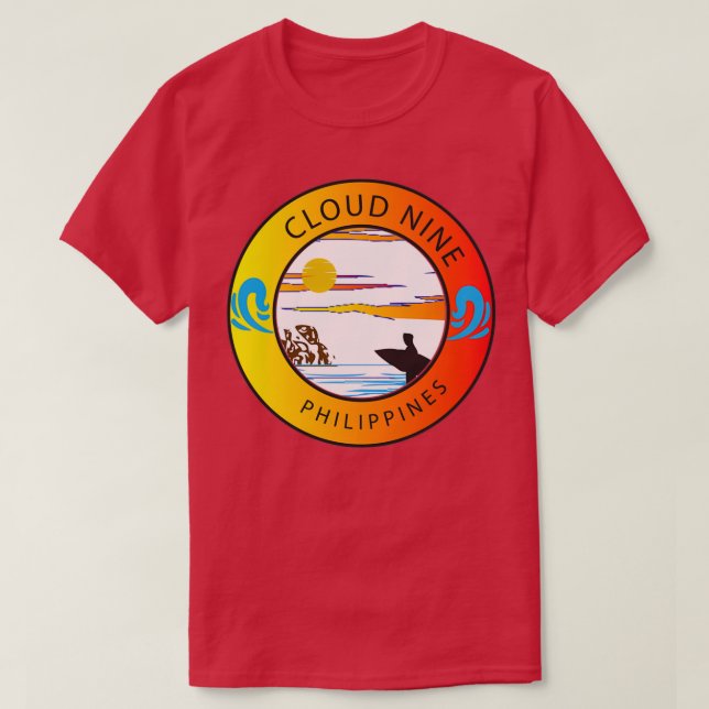 Camiseta Surfe na Nuvem 9 Filipinas Retro (Frente do Design)