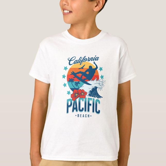 Camiseta Surfe na Pacific Beach California (Frente)