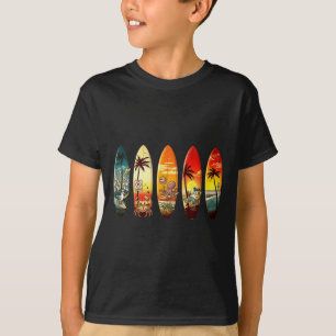 Camiseta Surfe nas vibrações loucas com a arte oceânica das