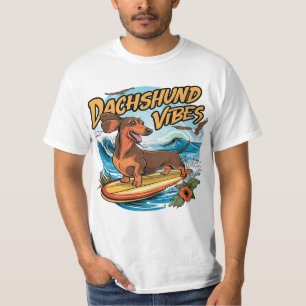 Camiseta Surfe no Dachshund Riding