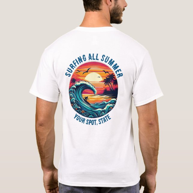 Camiseta Surfe no Verão (Verso)