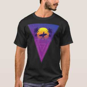 Camiseta Surfe no Verão Surfe no Sol aos 80 anos Vaporwa