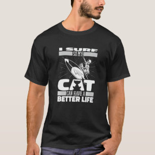 Camiseta Surfer Cat Surfboard Waves Surfrider Surfe