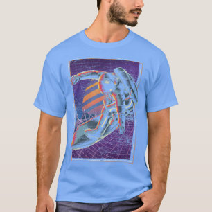 Camiseta Surfer de Arte do Espaço Exterior Synthwave Vaporw