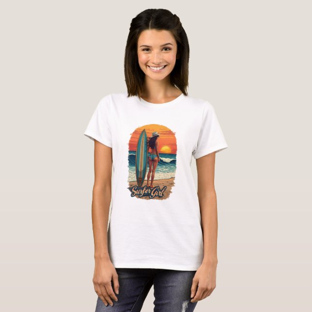 Camiseta Surfer Girl (Frente Completa)