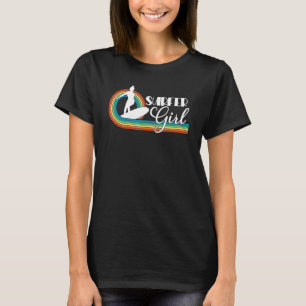Camiseta Surfer Girl Girls Beach Summer Surfing Retro