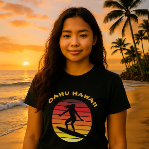 Camiseta Surfer Girl Retro Sunset