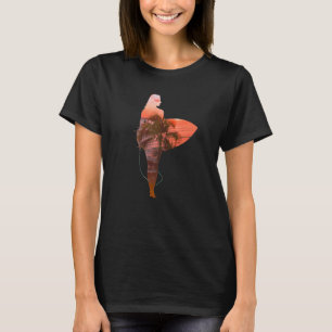 Camiseta Surfer Girl Vintage Surf Retro Beach Sunset Surfin