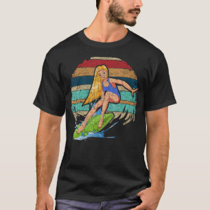 Camiseta Surfer Oceano Surfer Ondas Água Esporte Retro Sur