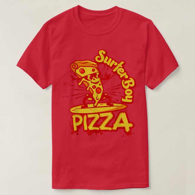 Camiseta Surfer Retro Pizza Boy 1634 (Frente do Design)