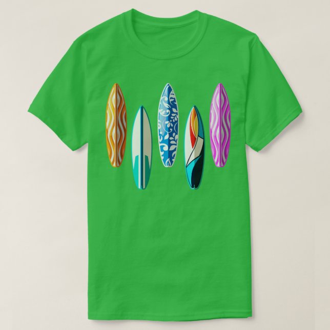 Camiseta Surfer Retro Surfboard (Frente do Design)
