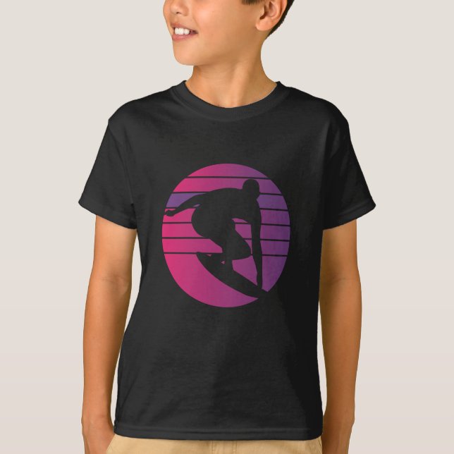Camiseta Surfer Retro Surfing Sunset (Frente)