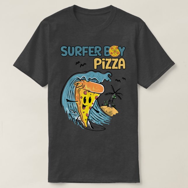 Camiseta Surfer Shirt Retro Pizza Boy5349 (Frente do Design)