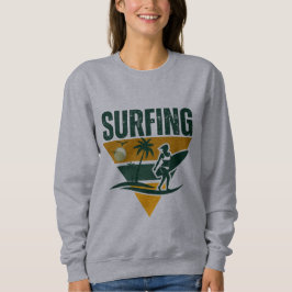 Camiseta Surfer Silhouette Retro Surfing, surf engraçado