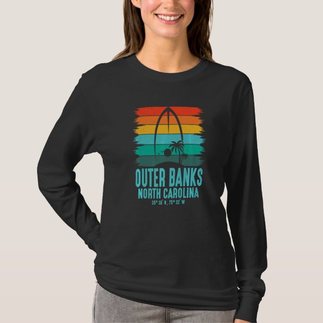 Camiseta Surfer Surf Board Outer Banks Surfboarder Surfing  (Frente)