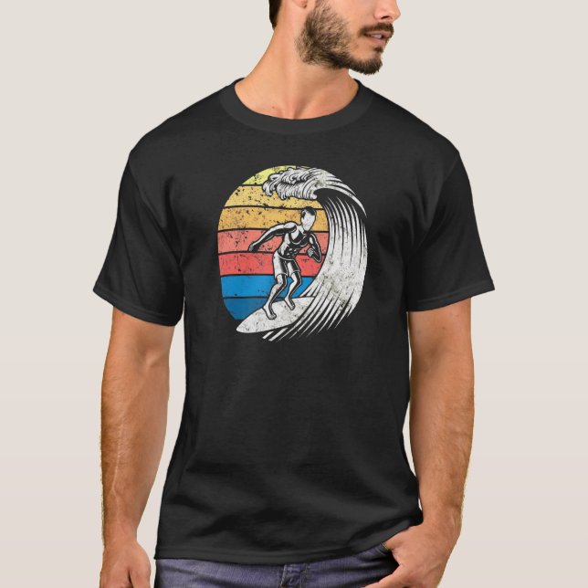 Camiseta Surfer surf Sunset Surfboard Wave (Frente)