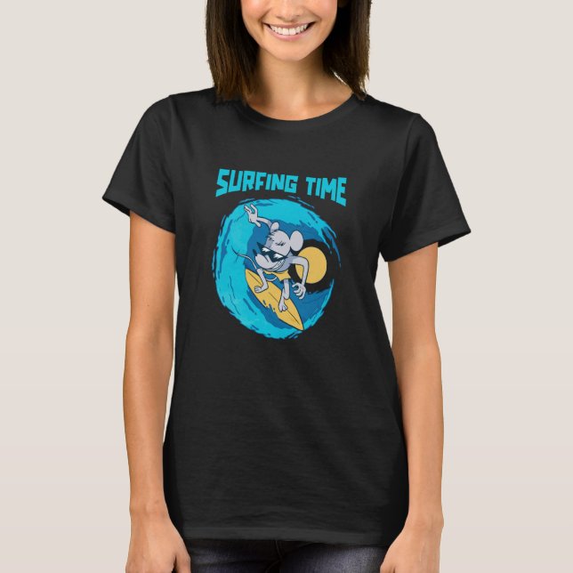 Camiseta Surfer Surfboard  Surfrider Waves Trex Surfing (Frente)