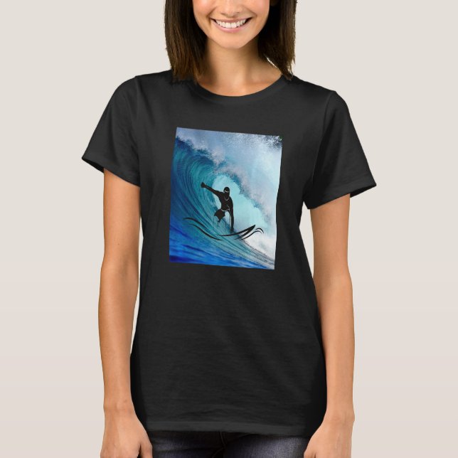 Camiseta Surfer Surfing Hawaiian Waves Beach Summer Surfboa (Frente)
