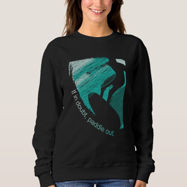 Camiseta Surfers Blue Tube Wave Rider Pencil Sketch (Frente)