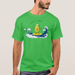 Camiseta surffing engraçado de abacate