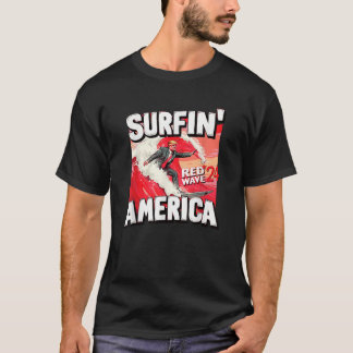 Camiseta SURFING AMERICA Red Wave 24 Trump 2024 eleição vo