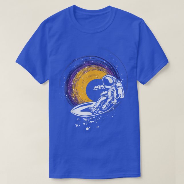 Camiseta Surfing Astronaut - Galaxy Planets Space Spaceship (Frente do Design)