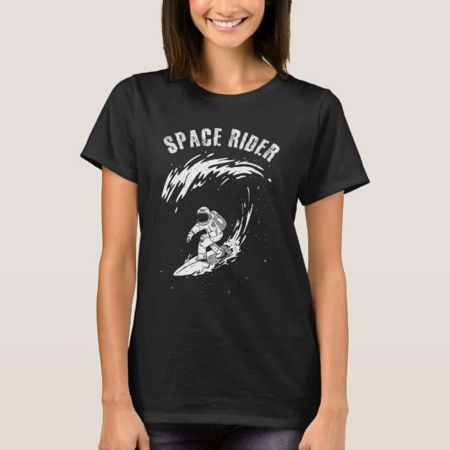 Camiseta Surfing Astronaut Space Rider Surf the Wave 1 (Frente)