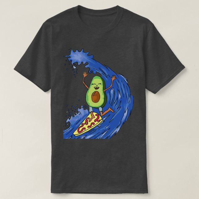 Camiseta Surfing Avocado 2 (Frente do Design)
