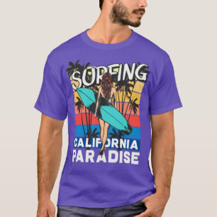 Camiseta Surfing California Paradise Girl Surfer