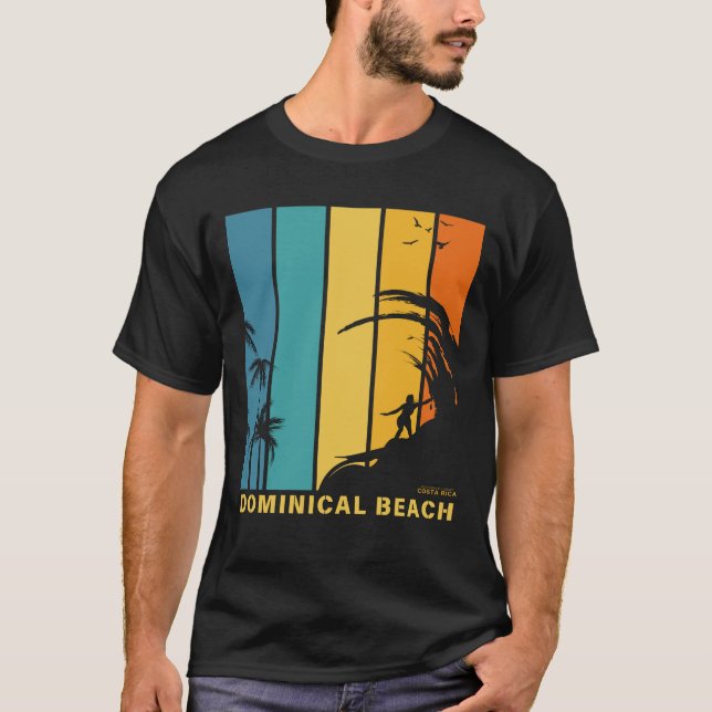 Camiseta Surfing Dominical Beach Costa Rica (Frente)