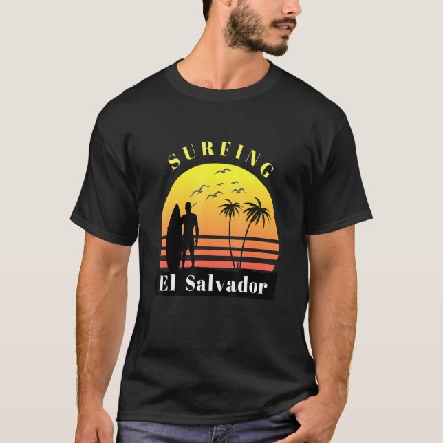 Camiseta Surfing El Salvador Sunset (Frente)