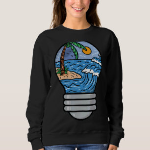 Camiseta Surfing em Praia Brilhando Férias com Aproximação