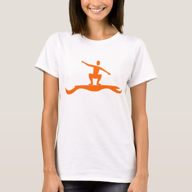 Camiseta Surfing Figure - Orange (Frente)