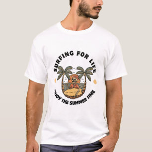 Camiseta Surfing for Life Skeleton Beach Design