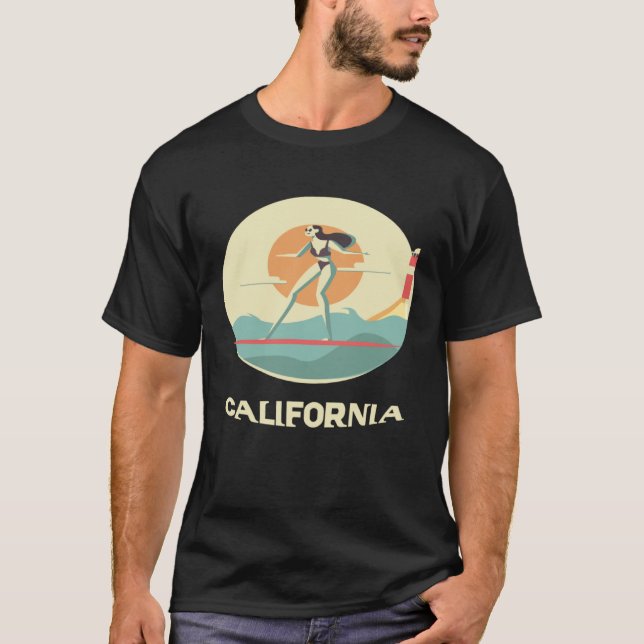 Camiseta Surfing Girl California Dreaming  Surf Surfing Sur (Frente)