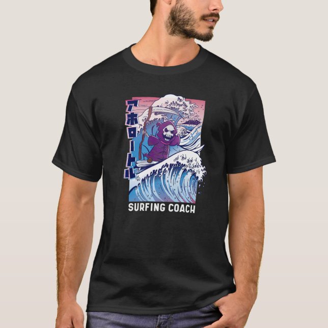 Camiseta Surfing Grim Reaper  Fun Surfer (Frente)