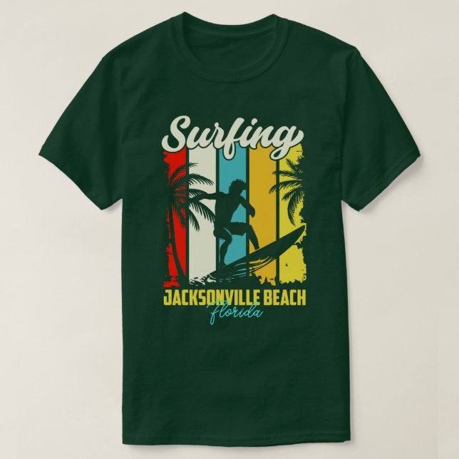 Camiseta Surfing Jacksonville Beach (Frente do Design)