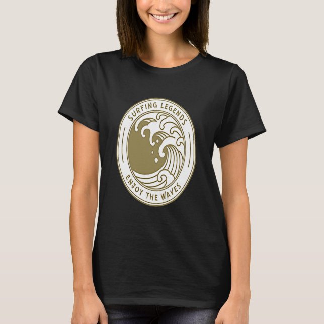 Camiseta Surfing Legends Enjoy The Waves Surfer Surfing (Frente)